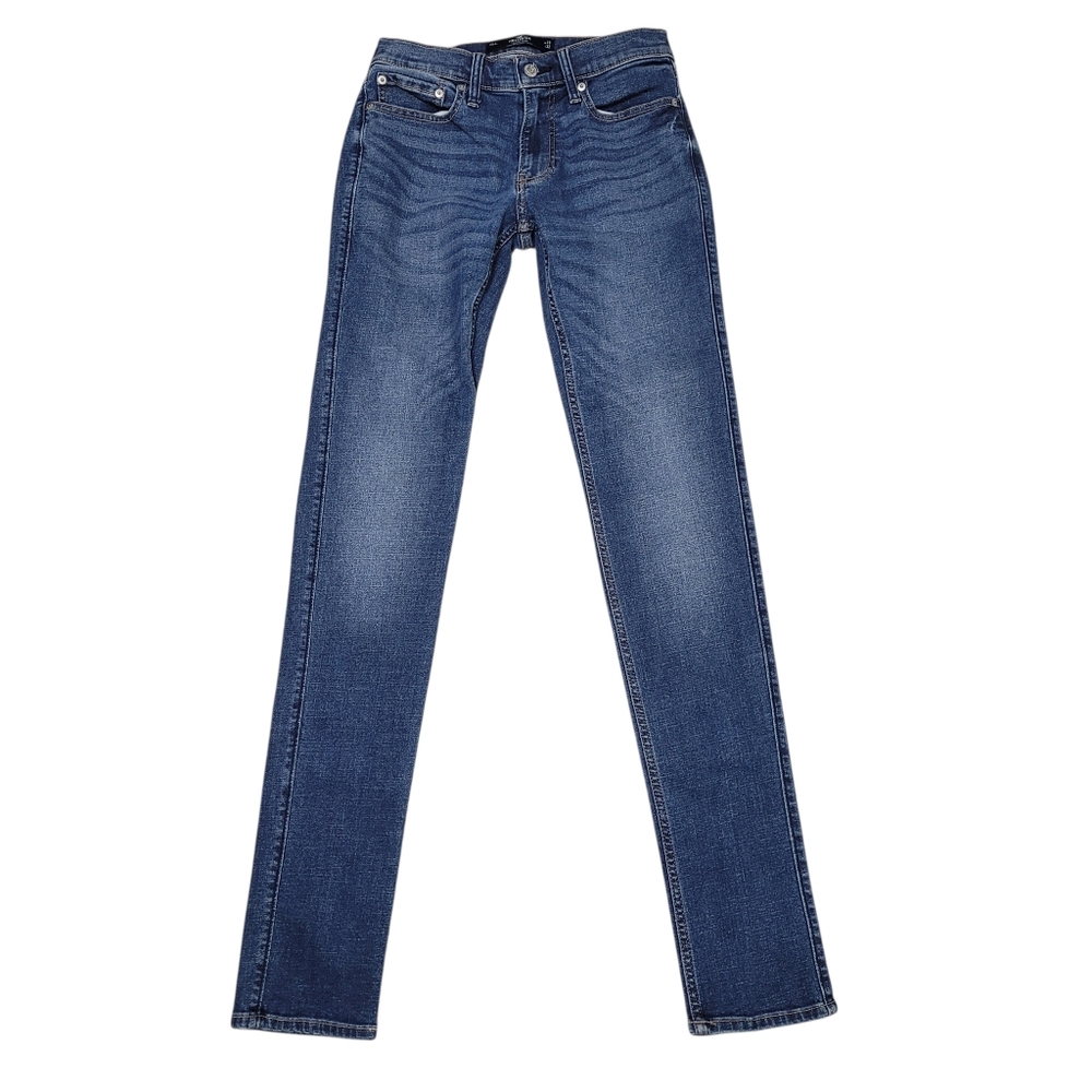 Hollister Stacked Skinny Jeans Men's Size 29W 32L Dark Wash Streetwear Casual